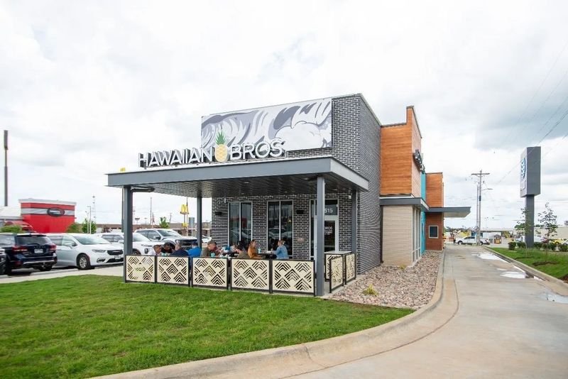 Restaurant exterior with covered patio completed by Surfco in Northwest Arkansas